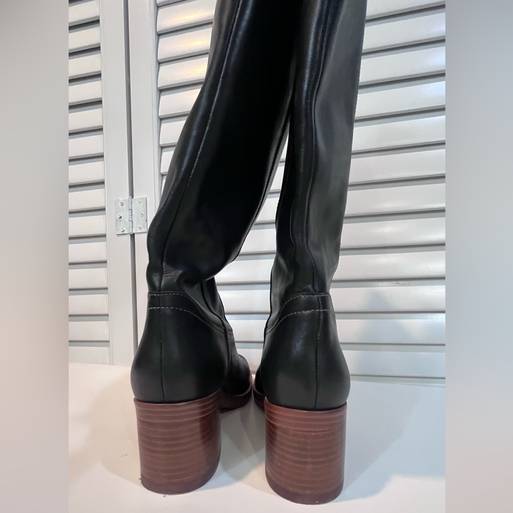 Nine West Hecee Leather Block Heel Boots size 8.5 - Picture 3 of 8